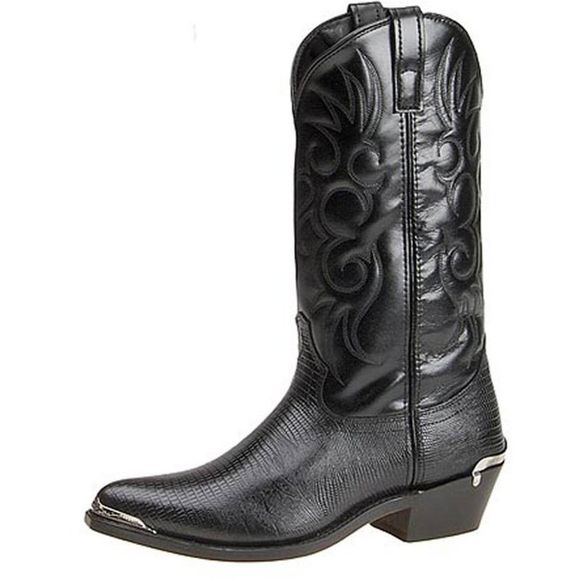 Laredo Other - Laredo Mens Atlanta Black Lizard Print Cowboy, Western Boots Shoes NWT